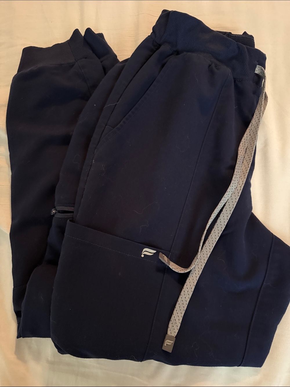 Fabletics Navy Blue Drawstring Track Joggers